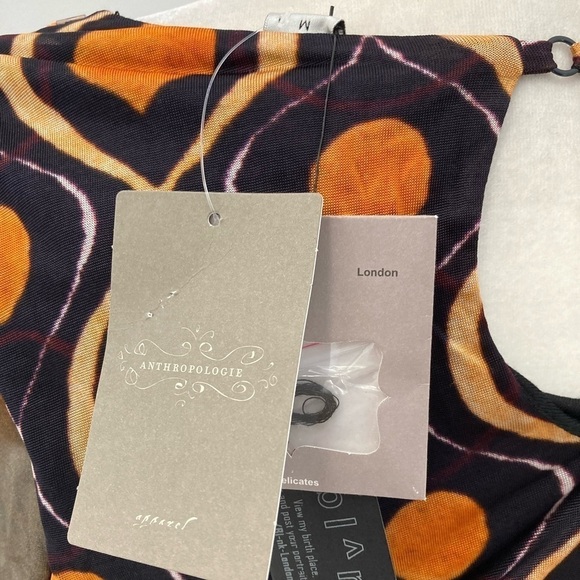 Anthropologie x Blank London Twist Front NWT Dress Long Sleeve Midi Batik Print - Picture 9 of 12